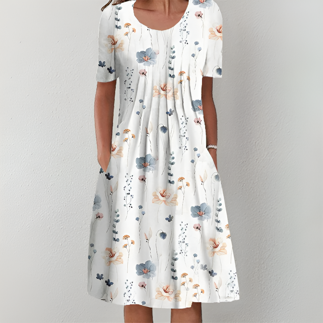 Zarah™ | Blomstret Midikjole