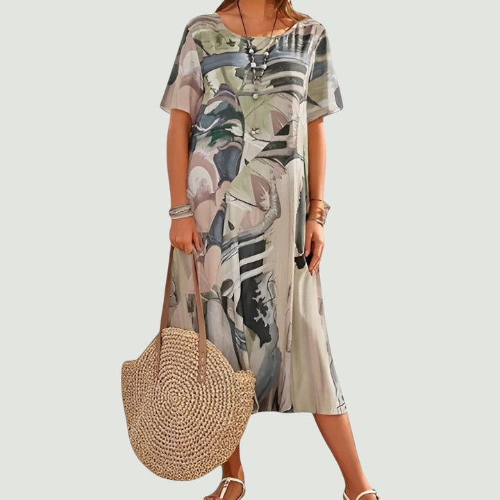 Jannie™ | Let og elegant sommerkjole i midi-længde