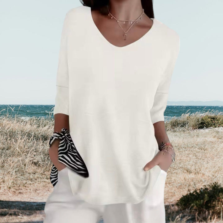 Aina-Sofie™ | Stilfuld V-Hals Casual Top