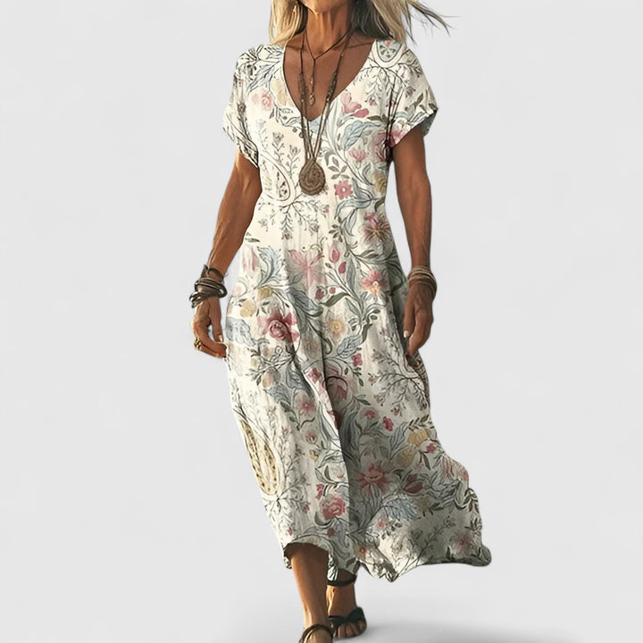 Josepha™ | Stilfuld Blomsterprint Boho Kjole